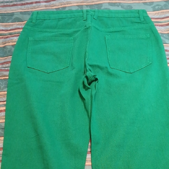 Denim Forum Green Slim Straight Jeans - Picture 2 of 4